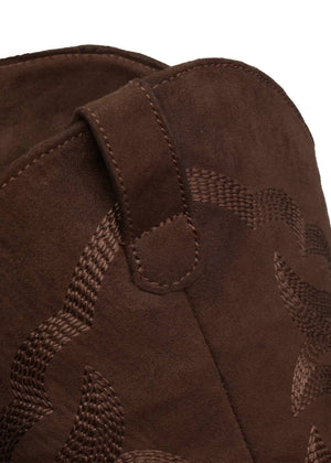 6966 BOTA VAQUERA BORDADA MARRON