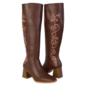 7058 BOTA ALTA BORDADA DULCE