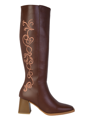 7058 BOTA ALTA BORDADA DULCE