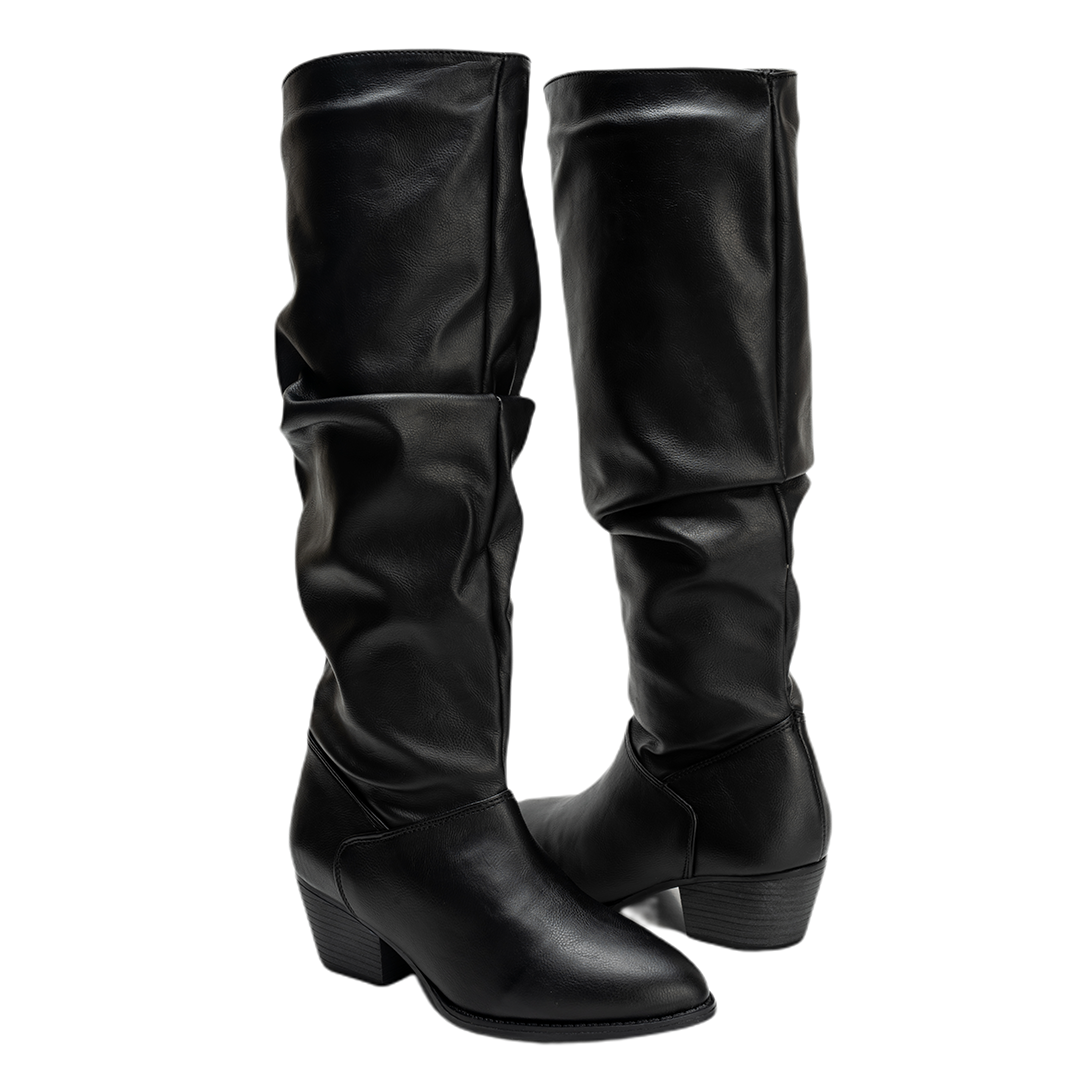 Botas largas arrugadas hotsell
