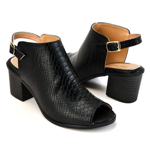 2170 SANDALIA SNAKE NEGRA MARTINA