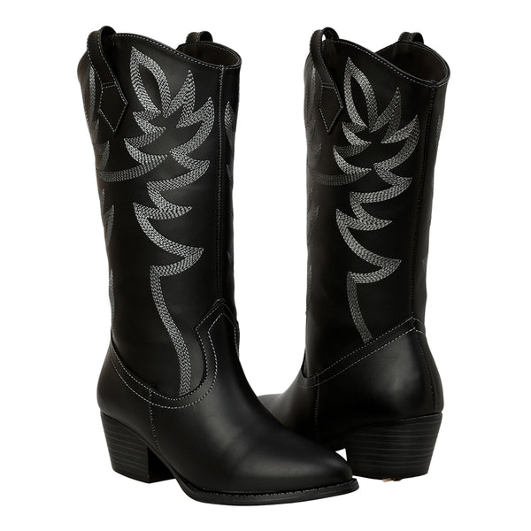 3718 BOTA ALTA BORDADA BARBARA